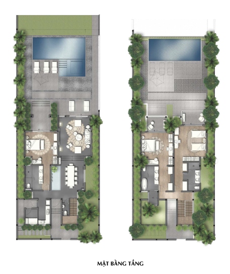 mặt bằng villa b-01