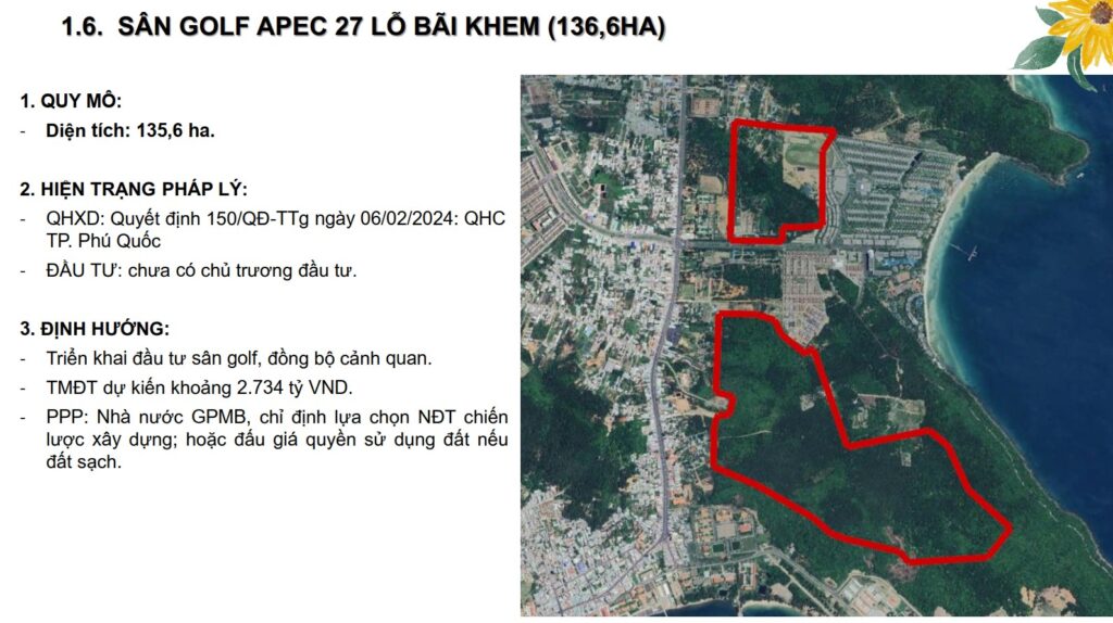 Sân Golf APEC 27 lỗ bãi Kem