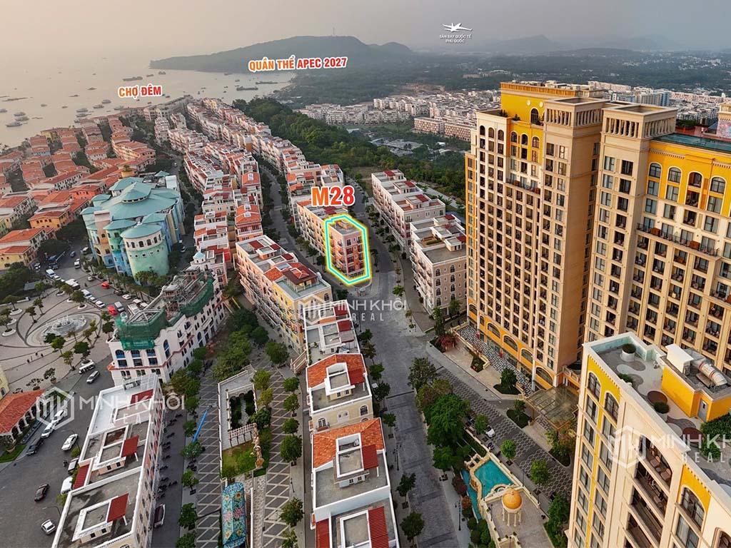 M28 Milan Sunset Town Phú Quốc Căn Góc Diện Tích Lớn, Vị Trí Kim Cương